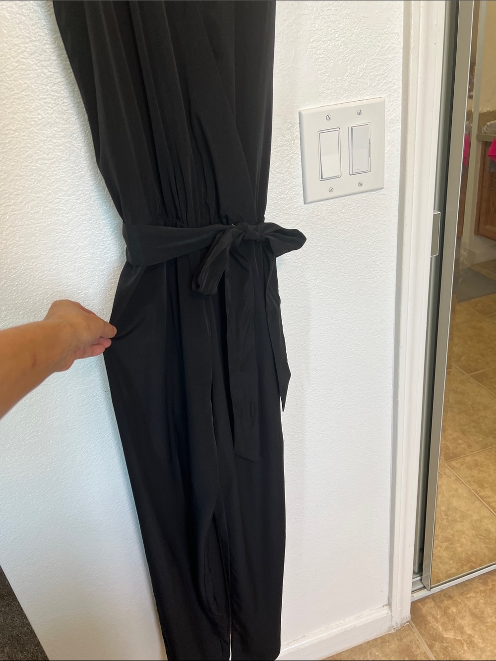 Banana Republic Black Tie-Waist Jumpsuit